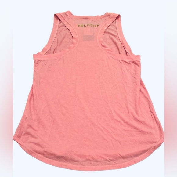 Peloton Pink Flow Racerback Tank Top Gold Foil Size Small - Picture 8 of 8